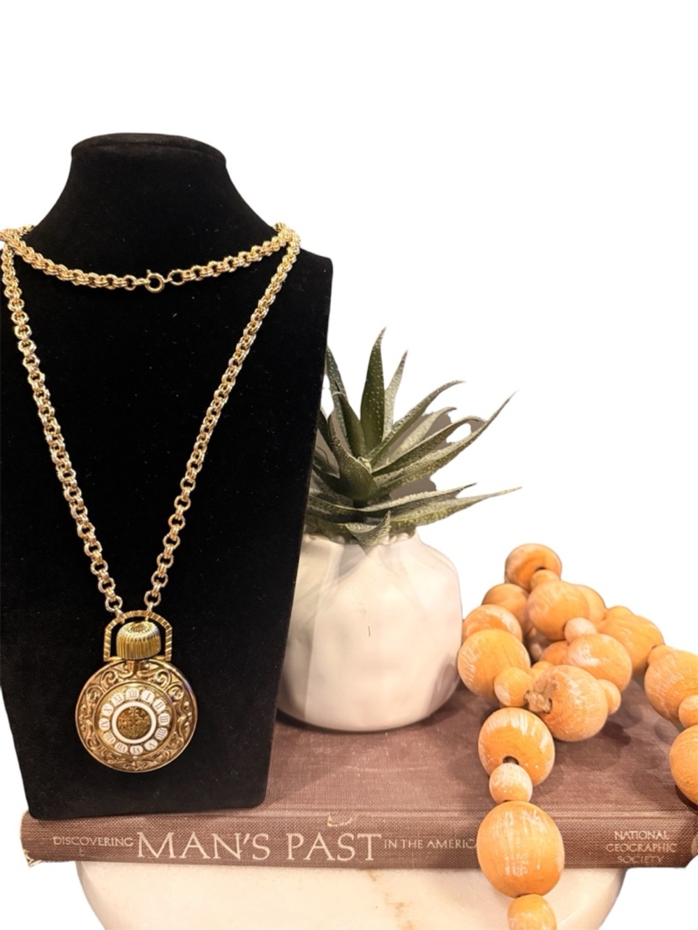 Vintage Avon Perfume Flask Pendant Necklace